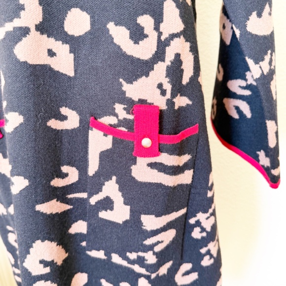 JODIFL Black Mock Neck Leopard Sweater Dress Size M - Picture 4 of 8